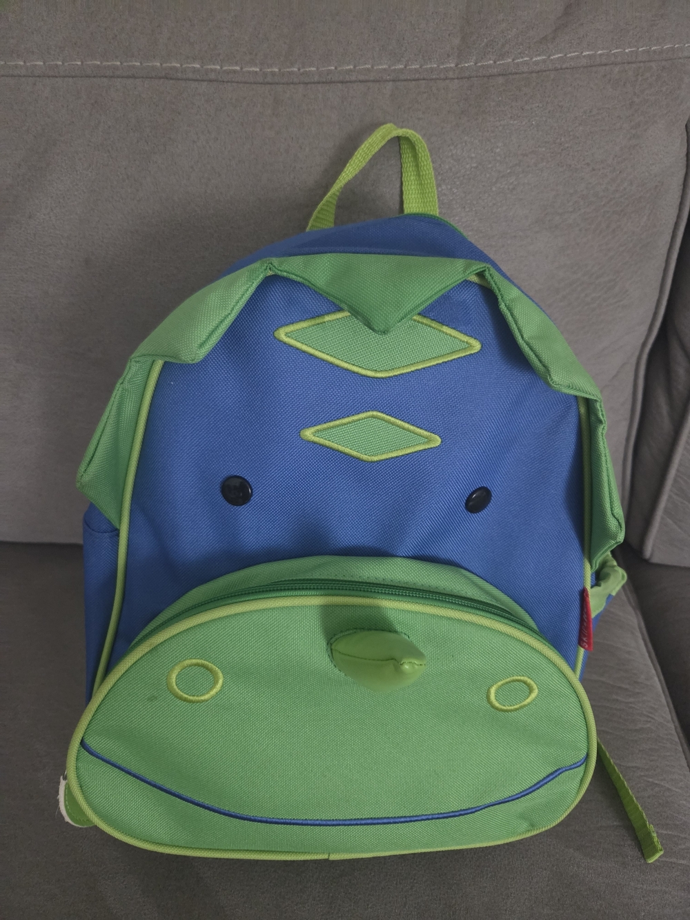Skip Hop Blue and Green Dino Kids Backpack.  Like New